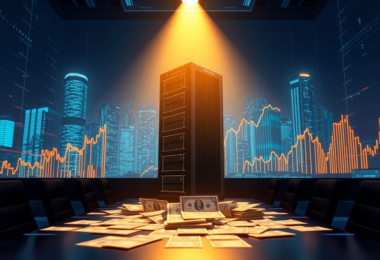Editorial illustration for: Big Tech Earnings Season: $700B AI Gamble Faces Brutal Reckoning