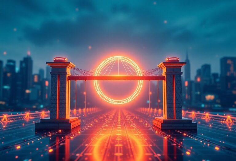 Editorial illustration for: Chainlink CCIP Soars Past $7B in Explosive Cross-Chain Volume
