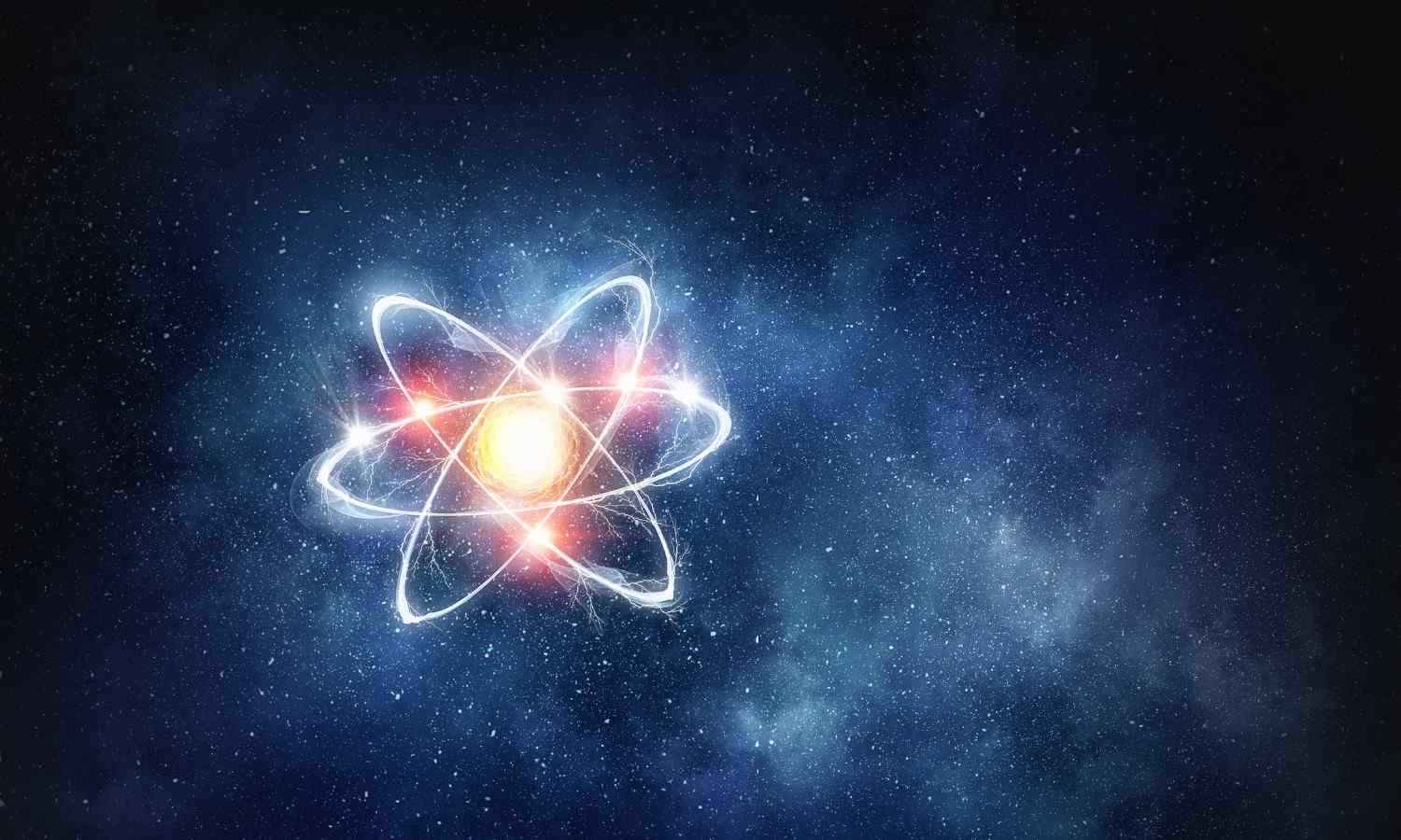 The Cosmos Hub logo and ATOM token symbol displayed on a digital cryptocurrency trading interface showing price charts