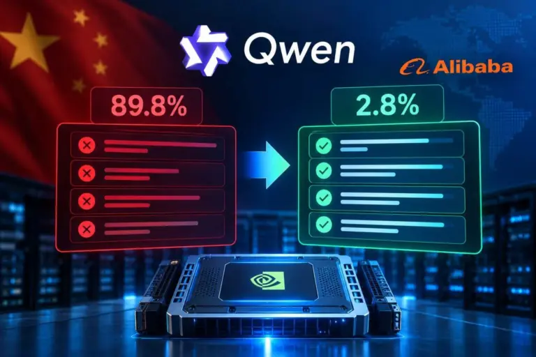 Qwen Cutting Censored: illustration for Researchers Strip Political Bias From Qwen, Cutting Censored Answers From 90% To 3%