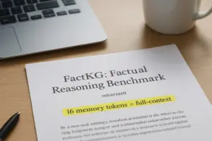 Illustration for Agent Memory Overtakes Full Context With 16 Tokens In Real FactKG Test