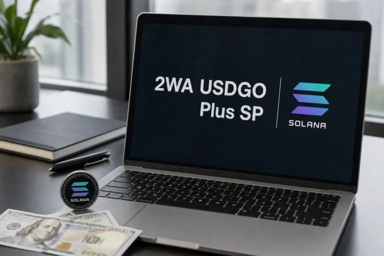 A digital dashboard showing the market-neutral Fund on Solana alongside USDGO stablecoin balances