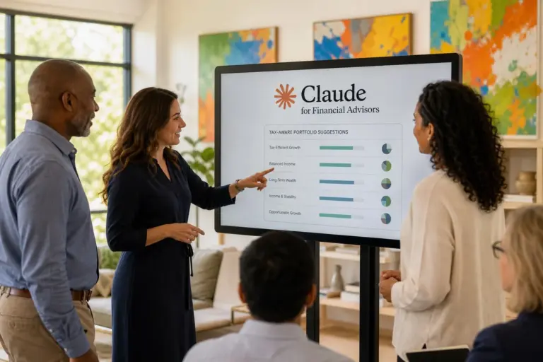 Illustration for J.P. Morgan Puts Its Tax-Cutting Tool Inside Claude For Financial Advisors