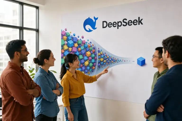 Illustration for DeepSeek Memory Trick Slashes AI Costs With 75% Less Memory