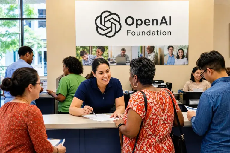 City ai funding: illustration for OpenAI Foundation And Rockefeller Launch $50M Investment For Cities