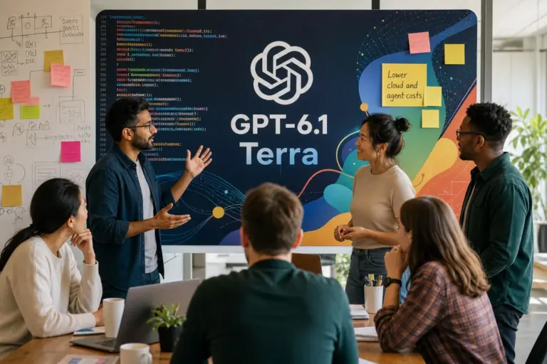 Gpt-6.1 terra: illustration for OpenAI Undercuts Claude At One Fourth The Price With New AI