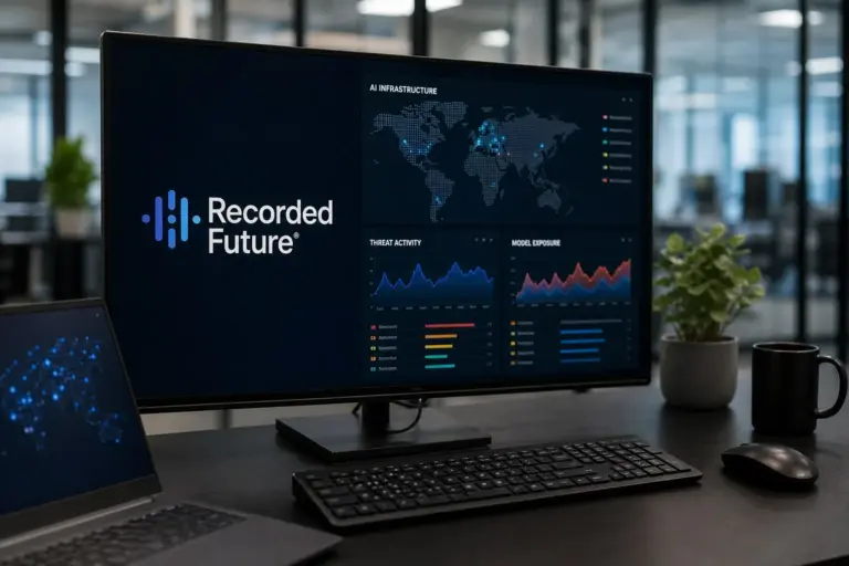 Cybersecurity analyst monitors a dashboard detecting Shadow AI tools installed across a company network