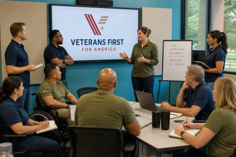 Ai-119: illustration for Veterans Group Peddles 4-Step AI Rule Fix Before California Deadline